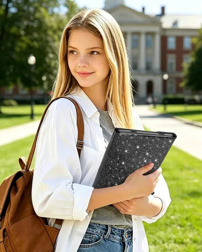 Vista 8 de EAMPANG Funda con purpurina y teclado trackpad para Samsung Galaxy Tab A11 Plus/A9 Plus de 11 pulgadas, Smart Touchpad 7 colores retroiluminados