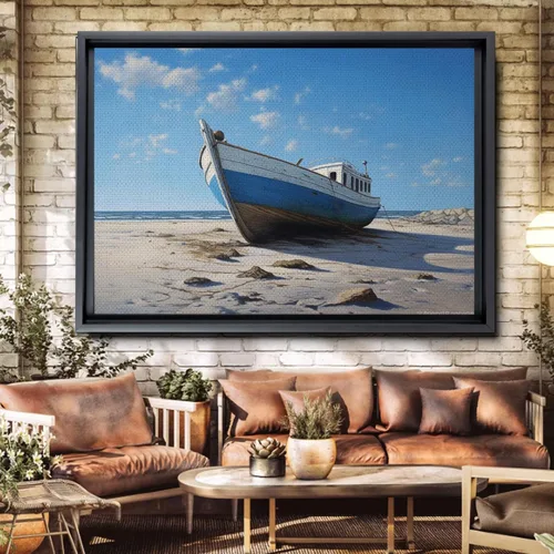 Vista 5 de Tranquil Coastal Escape, Beach Canvas Wall Art for Living Room Décor