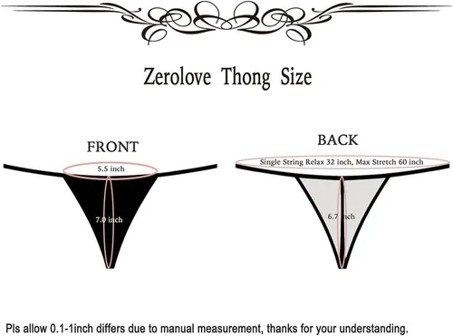 Vista 5 de Zerolove Paquete de 4 tangas de algodón para mujer, tanga sexy con espalda en T