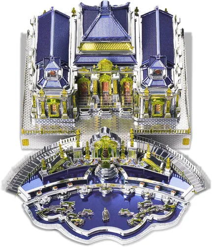 Vista 7 de Piececool Rompecabezas de metal 3D, el antiguo palacio de verano, arquitectura tradicional china, kit de modelos de construcción para adultos