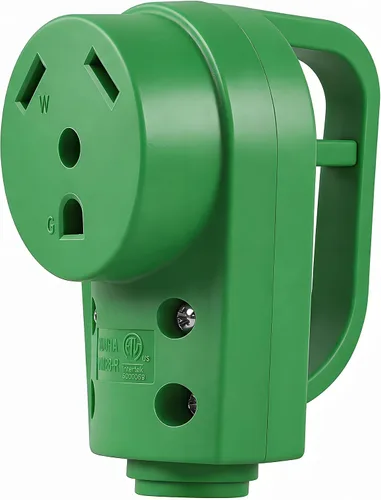 Vista 17 de Enchufe macho de repuesto para autocaravana 30A, TT-30P para cable Negro