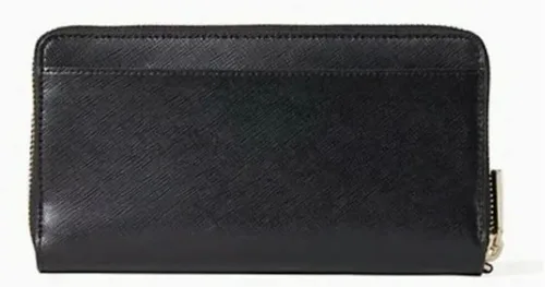 Vista 3 de Kate Spade Staci - Cartera de mano grande de cuero negro, Negro Blanco