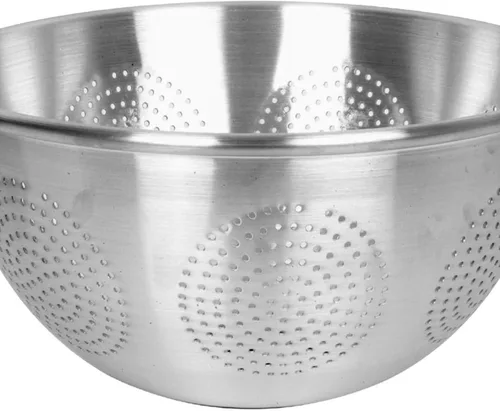 Vista 3 de TrueCraftware - Colador de aluminio resistente de 12 cuartos de galón - Lavar verduras y frutas drenar colador de pasta cocida para pasta