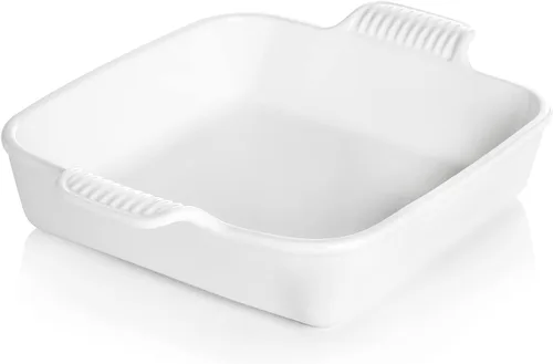 Vista 21 de Sweejar Plato de Cerámica para Hornear, Bandeja Rectangular Pequeña para Hornear con Asas Dobles, 20 Oz para Cocinar, Brownie, Cocina, 6.5 x 4.9 x