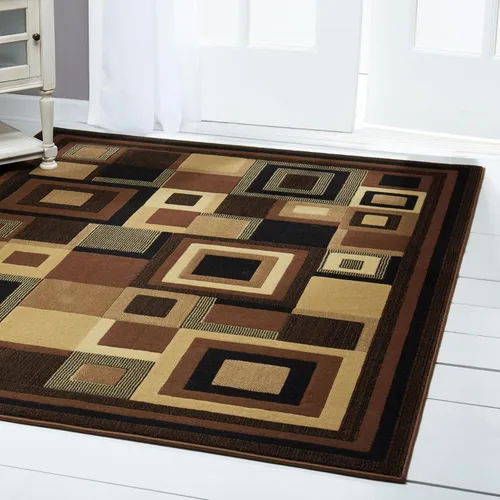 Vista 9 de Home Dynamix Catalina Virginia - Alfombra contemporánea, 19.6 x 31.5 pulgadas, negro/marrón