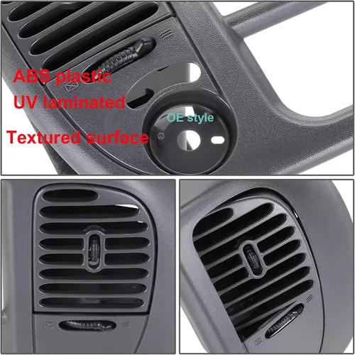 Vista 4 de Conjunto de bisel para panel de radio del salpicadero central compatible con Ford F-150 Expedición 97-03 Radio salpicadero central bisel panel
