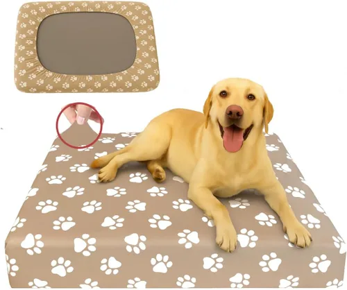 Vista 15 de DUKE&LEFTY Furever - Funda para cama para perros, suave y elástica, universal, fácil de quitar (sin cremallera), color negro, pequeño