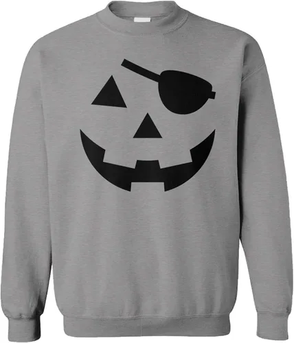 Vista 17 de Pumpkin Face - Sudadera unisex con cuello redondo para Halloween Negro - Traje de esqueleto