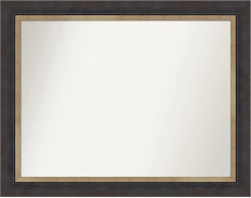 Vista 148 de Amanti Art Espejo personalizado, espejo de baño negro Astor, espejo de pared o espejo de tocador de baño sobre el fregadero (25 x 25 pulgadas)