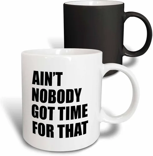 Vista 8 de 3dRose Ain 't Nobody Got Time For That. Color negro. – Dos Tono Negro Mug ML, (_ _ _ _ _ _ _ _ _ _ 157407 _ _ _ _ _ _ _ _ _ _ 4), 11 oz