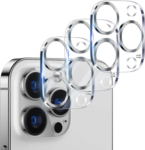Vista 72 de UniqueMe para Paquete de 3 Protectores de Lente de Cámara para iPhone 15 Pro/iPhone 15 Pro Max, [Protección contra Caídas] [Compatible con Fundas]