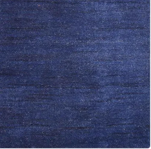 Vista 5 de Alfombras de área de lana anudadas a mano en telar, ecológicas - 10'x10', cuadradas, color aguamarina, diseño liso sólido, alfombras de área gruesas