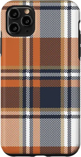 Vista 12 de Funda para iPhone 13 Pro, color azul marino, Halloween, otoño, calabazas