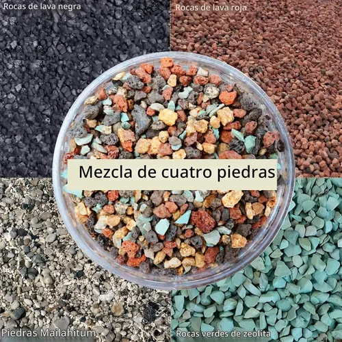 Vista 4 de Mezcla de piedras de lava de 12 libras para plantas, tierra