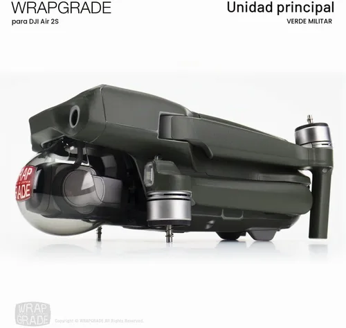 Vista 6 de Wrapgrade Unidad Principal Skin DJI Compatible con DJI Air 2S (AMRY GREEN)