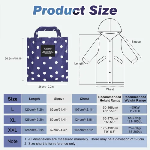 Vista 2 de SOPPY Abrigos de lluvia para mujer, largo e impermeable, chaqueta ligera con capucha para mujer, senderismo, viajes, al aire libre