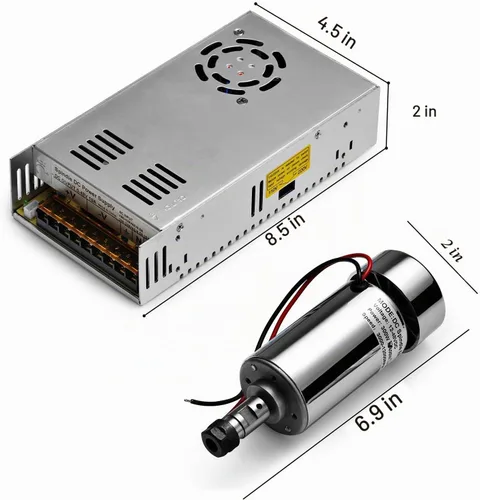 Vista 5 de Genmitsu Motor de husillo CC con cepillo de 300 W refrigerado por aire con fuente de alimentación de conmutación ajustable de salida de 0-48 V