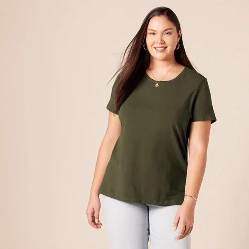 Vista 359 de Amazon Essentials Women's Regular-Fit Short-Sleeve Crewneck T-Shirt