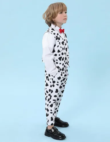Vista 55 de A&J DESIGN Conjunto de traje de caballero para niños pequeños, 3 piezas, camisas, chaleco y pantalones
