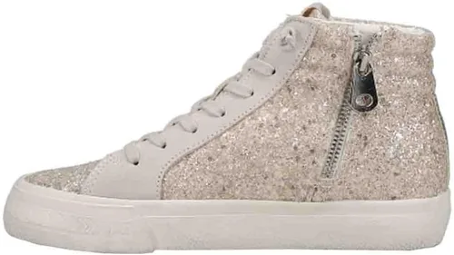 Vista 3 de Vintage Havana Mujeres Hailey Glitter Studded Alto Slip En Zapatillas De Deporte Zapatos Casual - Plata