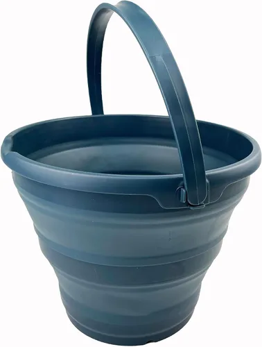 Vista 24 de SAMMART Cubo de plástico plegable de 10 L (2.6 galones), bañera redonda plegable, cubo de agua portátil para pesca, bote de agua para exteriores