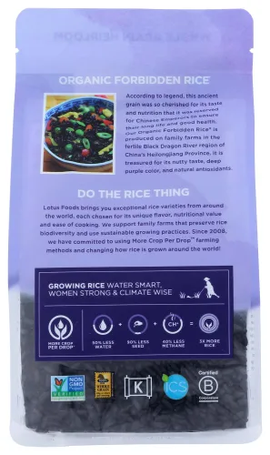 Vista 4 de Lotus Foods - Arroz orgánico prohibido - 15 oz - 2