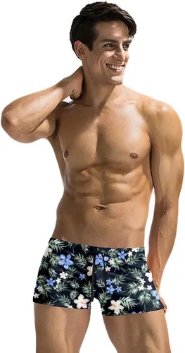 Vista 18 de COOFANDY Trajes de baño para hombre Slip de natación sexy Traje de baño de pierna cuadrada Traje de baño Short de natación Traje de baño con 4