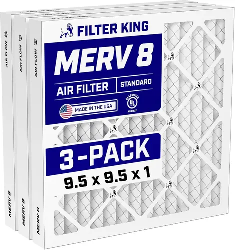 Vista 264 de Filter King Filtro de aire de 5.5x13.5x1 Paquete de 3 Filtros plisados MERV 8 HVAC para horno A/C Fabricado en Estados Unidos Tamaño real