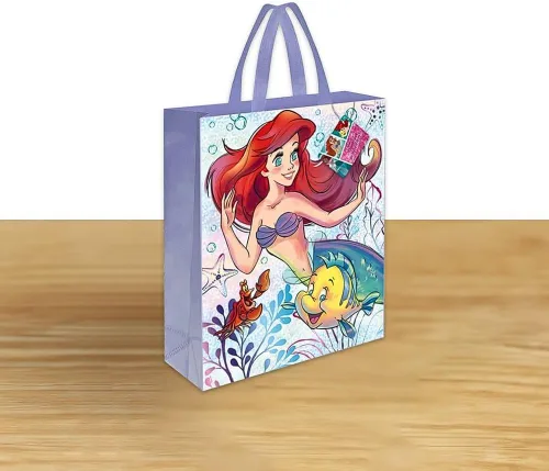 Vista 5 de Disney - Bolsa de mano con diseño de La Sirenita (13.0 in x 10.6 in), multicolor vibrante y diseño de Unique – perfecta para niños y fanáticos
