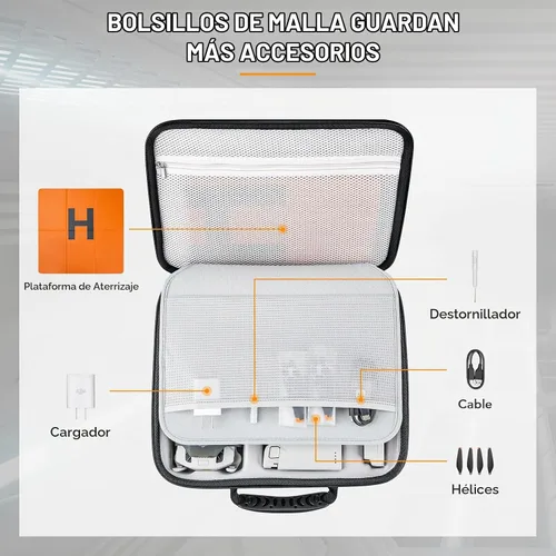 Vista 3 de Lykus Spartan MM400 - Funda para DJI Mini 4 Pro/Mini 3 y RC2/RC-N3