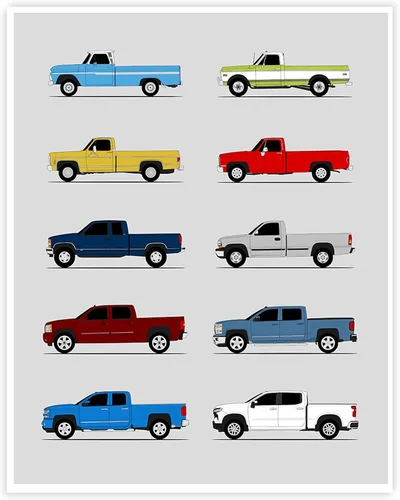 Vista 12 de Custom Car Posters Póster hecho a mano compatible con Chevy Corvette Generations e impresión de Chevrolet Corvette (C1 C2 C3 C4 C5 C6 C7 C8) – 2A.