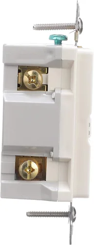 Vista 5 de Eaton GFCI - Receptáculo facial en blanco de autocomprobación 20A -125V con placa de pared de tamaño estándar, almendra clara