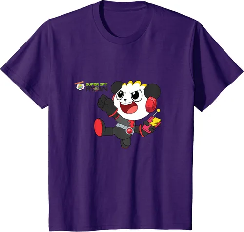 Vista 24 de Ryan's World Super Spy Combo Panda Camiseta, gris, S Asfalto