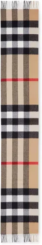 Vista 2 de Burberry 8056851 Bufanda de cachemira Half Mega Check Archive Beige 78.7 x 14.2 in Check, Check, Check