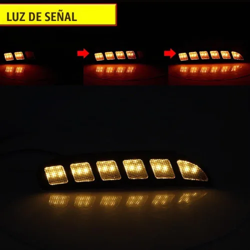 Vista 6 de para 2016 2017 2018 2019 Ford Explorer luces antiniebla de circulación diurna DRL de parachoques delantero lámpara de señal de giro secuencial