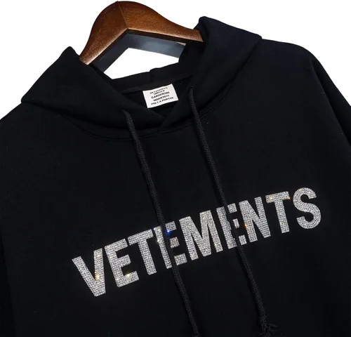 Vista 5 de Vetements Hoodies Fashion Hot Diamond Trend Hooded Swearshirt Unisex Streetwear Hip Hop Hoodie Loose Casual Pullovers