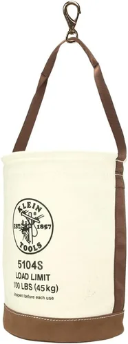 Vista 10 de Klein Tools 5104 bolsa de trabajo con puntos de conexión, de lona con fondo de piel.