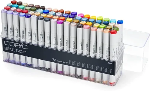 Vista 10 de Copic Sketch, Marcadores de Alcohol Ultra-combinables, Juego de 72 Piezas A