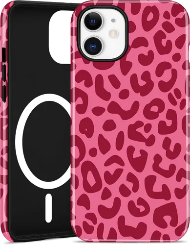 Vista 323 de Jusy Funda compatible con MagSafe con estampado de caparazón de tortuga marrón para iPhone 7/8/SE, cubierta protectora de TPU suave magnética