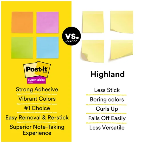 Vista 10 de Notas autoadhesivas Sticky Notes de Post-it, Amarillo canario