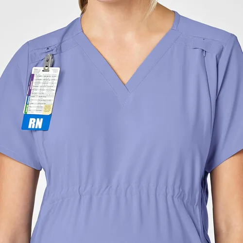 Vista 5 de WonderWink Top de maternidad con cuello en V