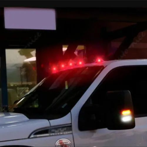 Vista 4 de WINETIS - 5 luces marcadoras de techo con bombillas LED rojas, repuesto compatible con Ford F150 F250 F350 F450 F550 F650 F750 F750 E150 E250 E350