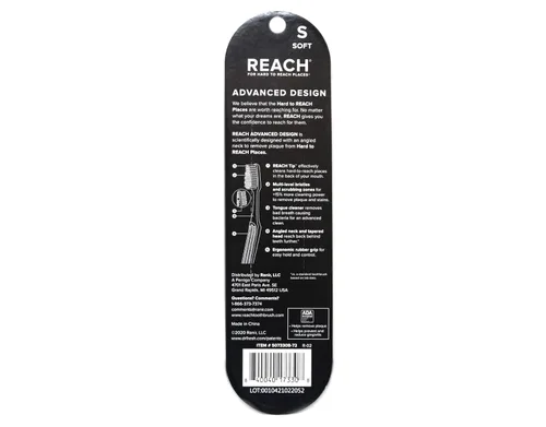 Vista 3 de Reach Advanced Design - Cepillos de dientes suaves, los colores pueden variar, 3 unidades (paquete de 2) total de 6 cepillos de dientes