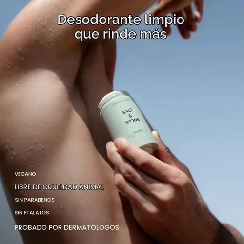 Vista 7 de Salt & Stone Aluminum-Free Deodorant, Women & Men Bergamot & Hinoki 2.6 oz Protección extra fuerte de 48 horas, aroma neutro de género, fabricado