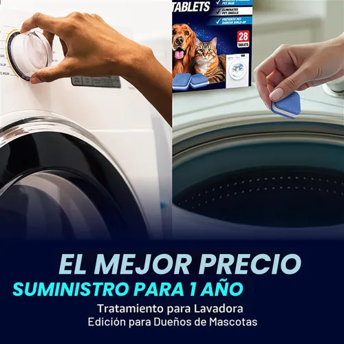 Vista 8 de Lavadora Cleaner Pro Tablets para dueños de mascotas, paquete de 14, carga
