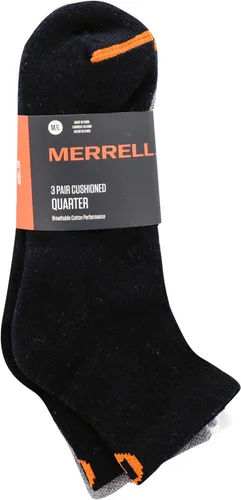 Vista 2 de Merrell Calcetines de algodón acolchados para hombre y mujer, paquete de 3 pares, unisex, zonas de confort de malla transpirable