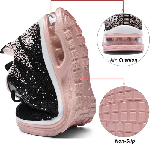 Vista 4 de AUPERF Zapatos de aire para mujer para caminar correr tenis deportes cómodos para gimnasio