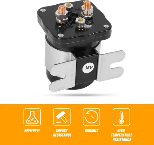 Vista 3 de RANSOTO Solenoide de 4 terminales de 36 V Compatible con EZGO, Club Car DS, Columbia, Yamaha Electric G4 G8 G9 G11 G16 Carrito de golf desde 1989