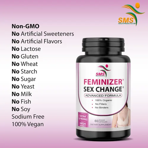 Vista 2 de Feminizer Cápsulas de cambio de sexo Pueraria Mirifica potente complejo de hormona estrógeno para mujeres trans - Pechos Glúteos Pelo Piel Uñas