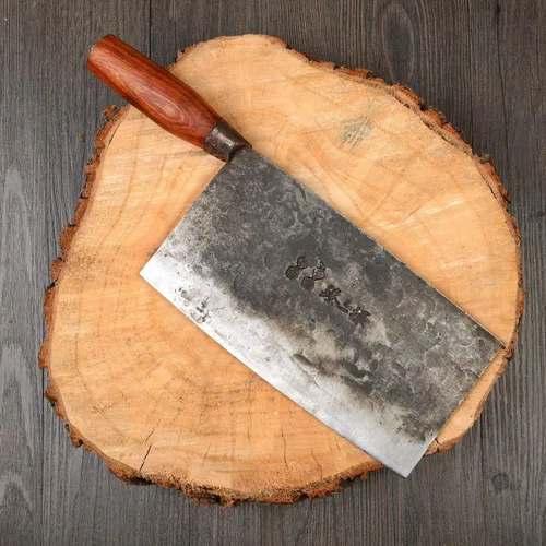 Vista 5 de Cuchillo de cocina forjado martillado a mano ZhenSanHuan